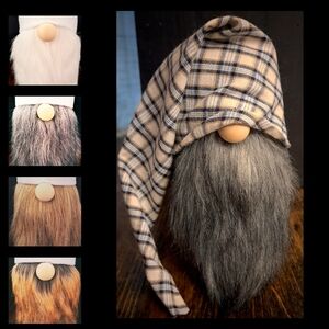 Farmhouse Gnome | Blue Gingham Hat with Choice of Bearded Gnome Body